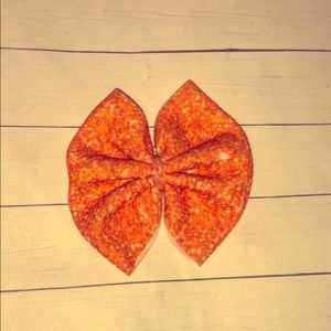Glittery Orange Bow